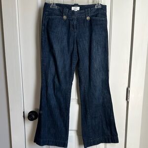 LOFT Indigo Wide Leg Jeans
